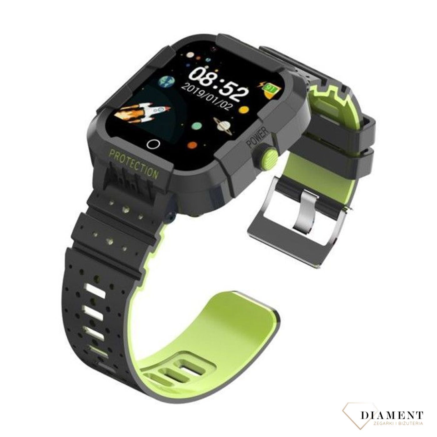 Zegarek smartwatch Rubicon RNCE75 czarny ✓ Bluetooth ✓ licznik kroków ✓ pozycjonowanie zegarka.webp